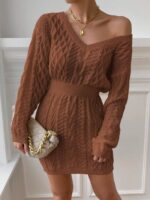 Rochie Scurta Tricotata Castila Maro