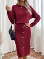 Compleu Midi Tricotat Augustela Grena - imagine 5