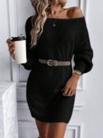 Rochie Scurta Tricotata Etiola Neagra