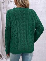 Pulover Scurt Tricotat Nicola Verde - imagine 2