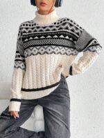 Pulover Scurt Tricotat Anete Bej - imagine 3