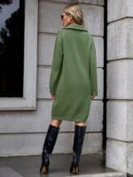 Rochie Midi Tricotata Owen Verde - imagine 2