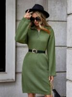 Rochie Midi Tricotata Owen Verde