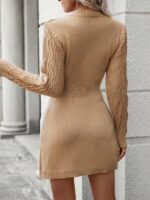 Rochie Scurta Tricotata Amarisa Bej - imagine 2