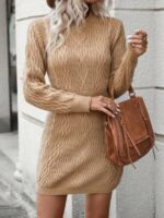 Rochie Scurta Tricotata Amarisa Bej - imagine 3
