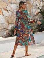 Rochie Midi Dahlia Multicolora - imagine 2