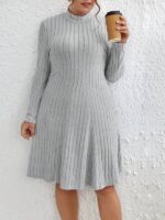 Rochie Scurta Sivi Gri - Marimi Mari - imagine 5
