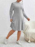 Rochie Scurta Sivi Gri - Marimi Mari - imagine 4