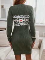 Rochie Scurta Tricotata Marinka Gri - imagine 2