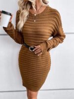Rochie Scurta Tricotata Taylor Maro - imagine 3