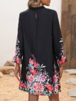 Rochie Scurta Sariad Albastra Inflorata - imagine 6
