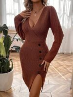 Rochie Midi Tricotata Alpa Maro