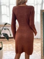 Rochie Midi Tricotata Alpa Maro - imagine 2