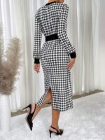 Rochie Midi Hailey Alb Negru - imagine 2
