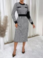 Rochie Midi Hailey Alb Negru