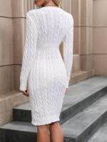 Rochie Midi Tricotata Jake Bej - imagine 2