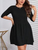 Rochie Scurta Spencer Neagra - Marimi Mari - imagine 4