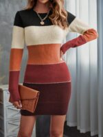 Rochie Scurta Tricotata Ninetta Multicolora - imagine 8
