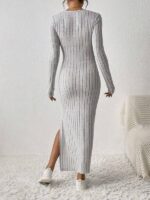 Rochie Lunga Marks Gri - imagine 2