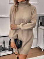Rochie Scurta Tricotata Minelle Maro - imagine 4