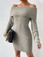 Rochie Midi Tricotata Belda Gri