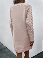 Rochie Scurta Tricotata Mioara Roz - imagine 2