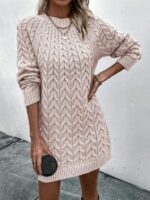 Rochie Scurta Tricotata Mioara Roz - imagine 4