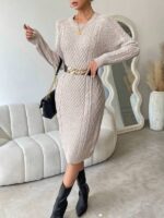 Rochie Lunga Tricotata Telea Maro - imagine 5