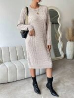 Rochie Lunga Tricotata Telea Maro - imagine 3