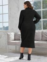 Rochie Lunga Yulia Neagra - Marimi Mari - imagine 2