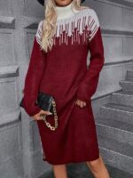 Rochie Scurta Tricotata Hannie Grena - imagine 3