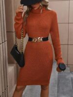 Rochie Scurta Tricotata Matea Caramizie