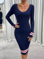 Rochie Midi Tricotata Ivanka Bleumarin