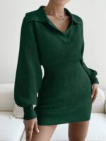 Rochie Scurta Tricotata Maty Verde