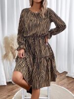 Rochie Midi Zorka Maro cu Dungi Negre - imagine 3