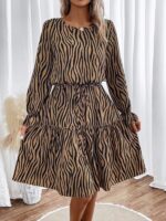 Rochie Midi Zorka Maro cu Dungi Negre