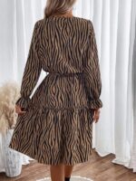 Rochie Midi Zorka Maro cu Dungi Negre - imagine 2