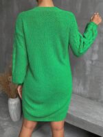 Rochie Scurta Tricotata Pine Verde - imagine 2