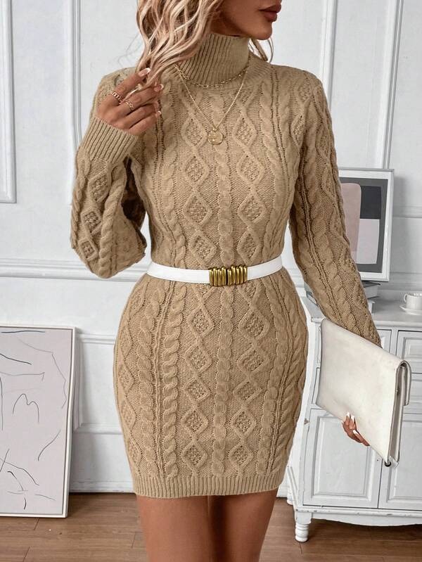 7004 Rochie Scurta Tricotata Jensina Maro - imagine 1