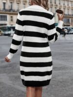 Rochie Midi Tricotata Kiri cu Dungi - imagine 2