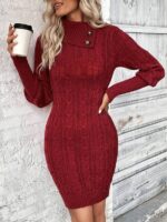 Rochie Scurta Tricotata Carolinne Grena