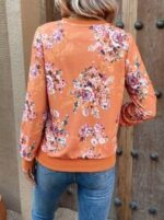 Bluza Dama Anisa Portocalie Inflorata - imagine 2
