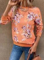 Bluza Dama Anisa Portocalie Inflorata