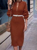 Rochie Midi Tricotata Stina Maro - imagine 3