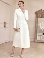 Rochie Lunga Marense Alba - imagine 3