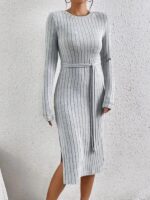 Rochie Midi Zofie Gri - imagine 4