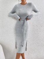 Rochie Midi Zofie Gri - imagine 3