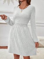 Rochie Scurta Oleirita Gri - imagine 3