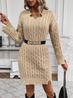 Rochie Midi Tricotata Leonida Maro Deschis