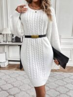 Rochie Scurta Tricotata Samora Alba